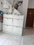 Sapateira Branca com 6 Gavetas – Estilo Clássico Moderno