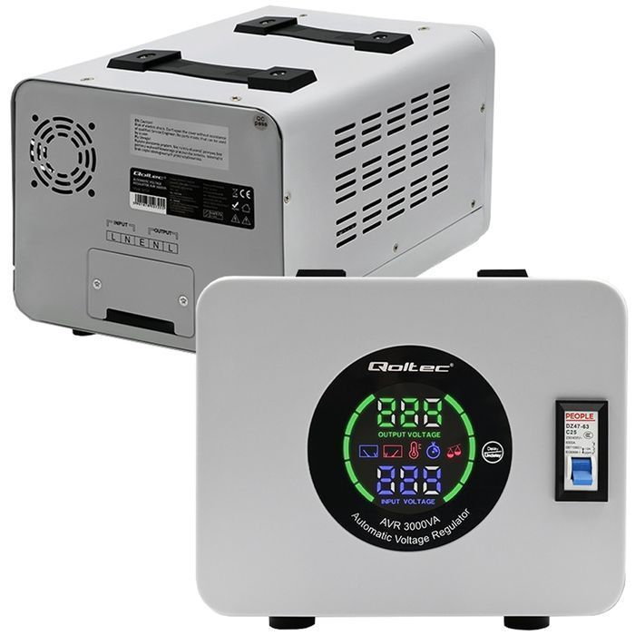 Automatyczny stabilizator napięcia AVR 3000VA 2400W Qoltec 50725