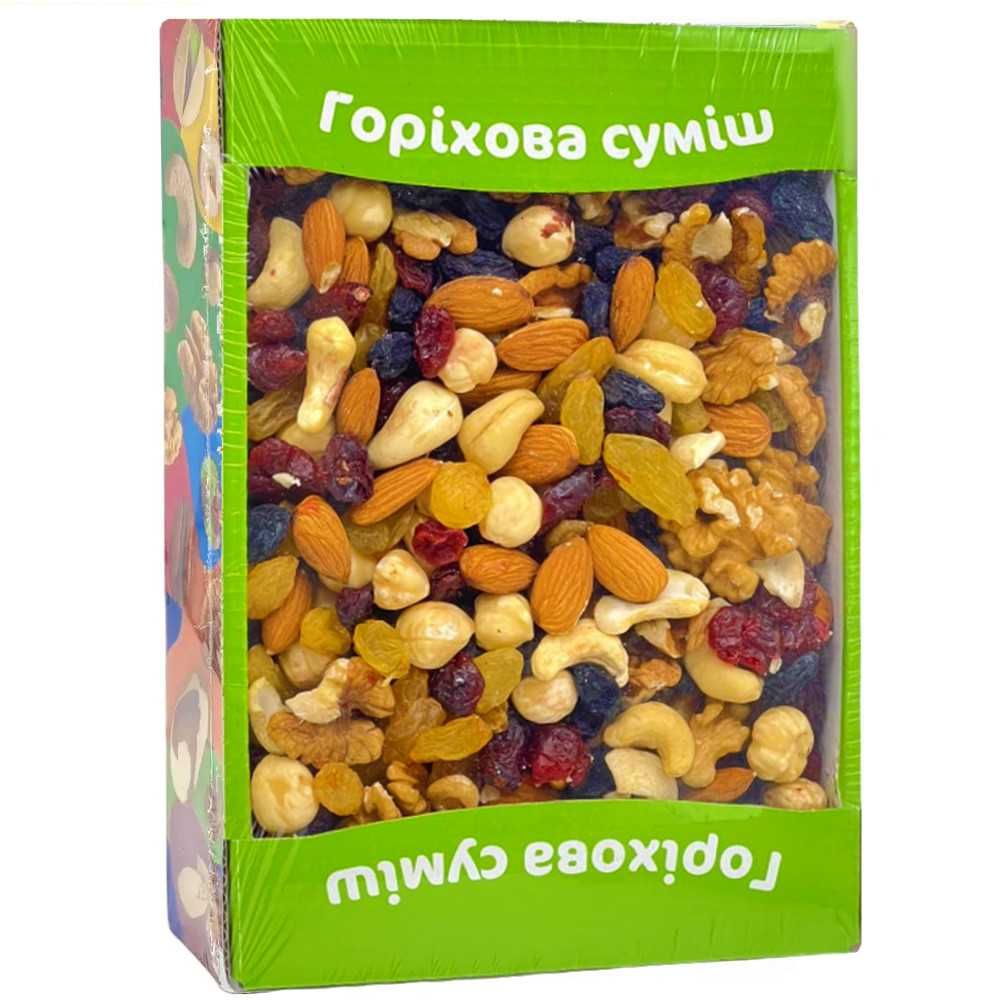 Горіхова Суміш, Суміш Горіхів та Сухофруктів в Коробці , 500 грам