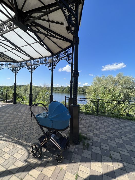 Cybex priam 2 в 1  mountain blue на рамі rosegold 4.0