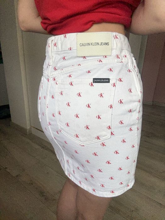 Spodniczka prosta calvin klein ck r.M monogram w29