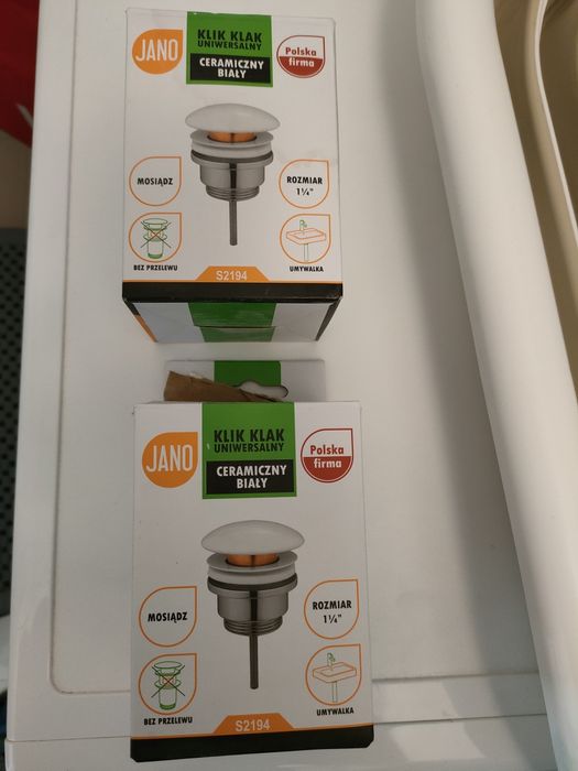 Odpływ, korek klik klak nowy do umywalek, wanien
