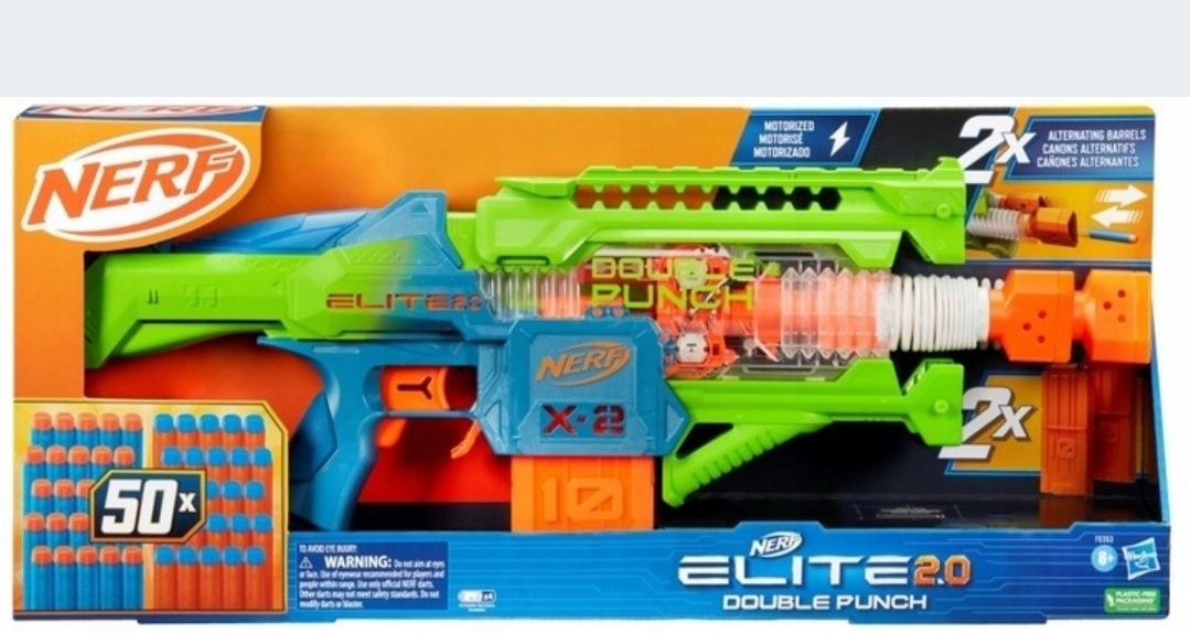 Hasbro Nerf Elite - Wyrzutnia Double Punch + strzałki F6363