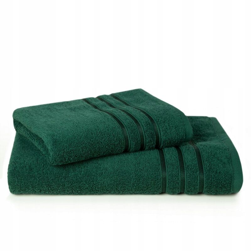 Komplet ręczników 2 szt Loca zielony ciemny upomin