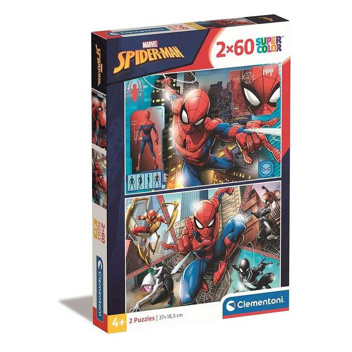 Puzzle Clementoni Spider-Man SuperColor 27x18,5cm 2x60 peças