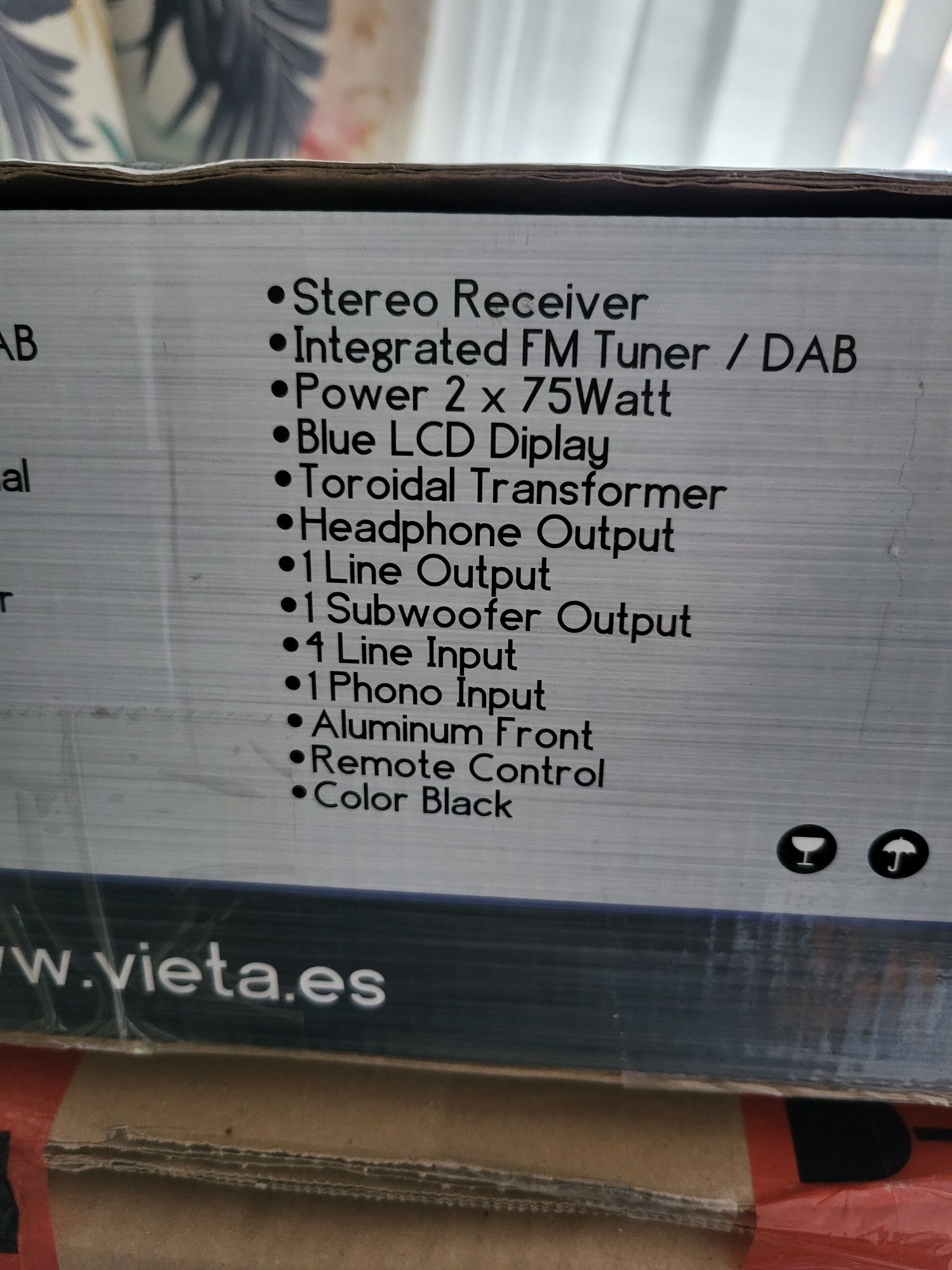 Wzmacniacz amplituner 2.1 Vieta HRE75B fm/dab 2x75w