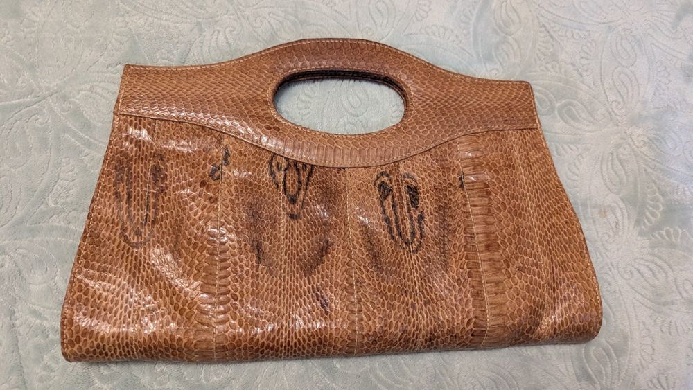 Клатч із шкіри змії. Ретро. БЕЗКОШТОВНА ДОСТАВКА