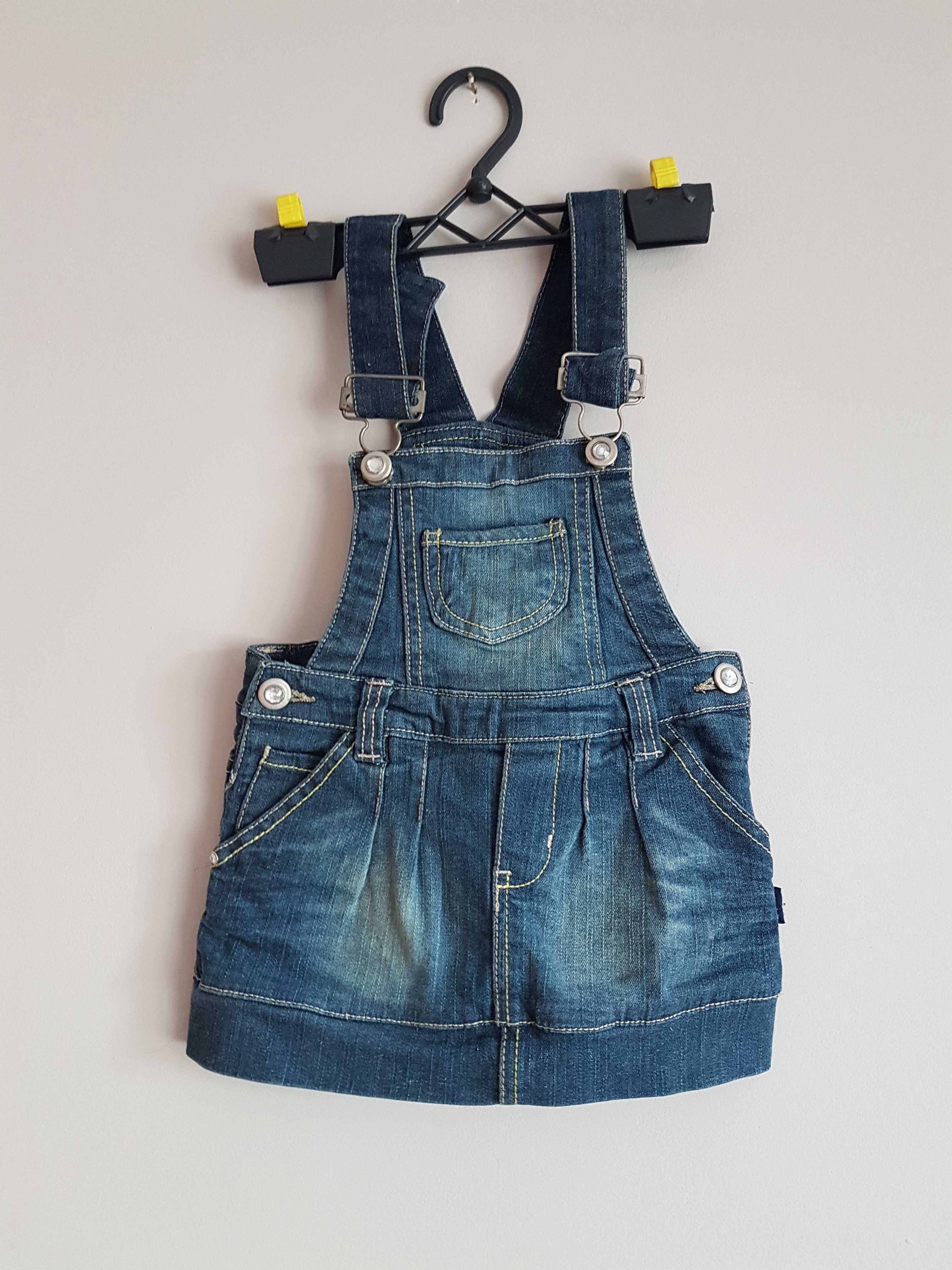 sukienka na szelkach ogrodniczki jeans spódniczka r. 80 pin up