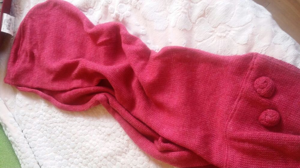 Шарф- капюшон Капор шерстяной вязаный