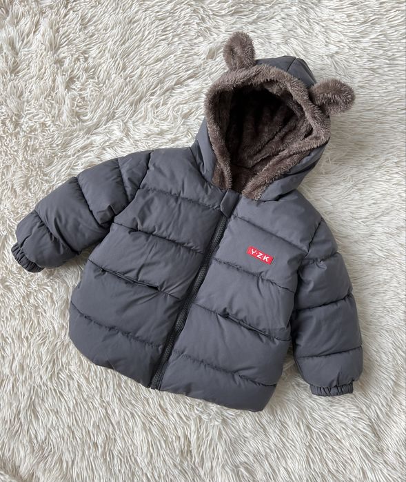 Тепла куртка сіра євро зима 86, 92