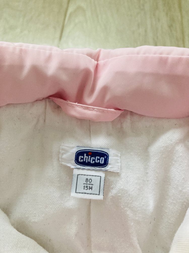 CHICCO Kombinezon puchowy r. 80 na 15 miesięcy dla dziewczynki różowy