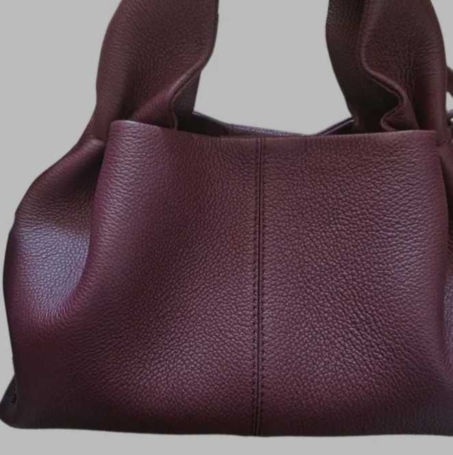 Modna Torebka Polene neuf taupe chmurka bordo burgund mini na pasku
