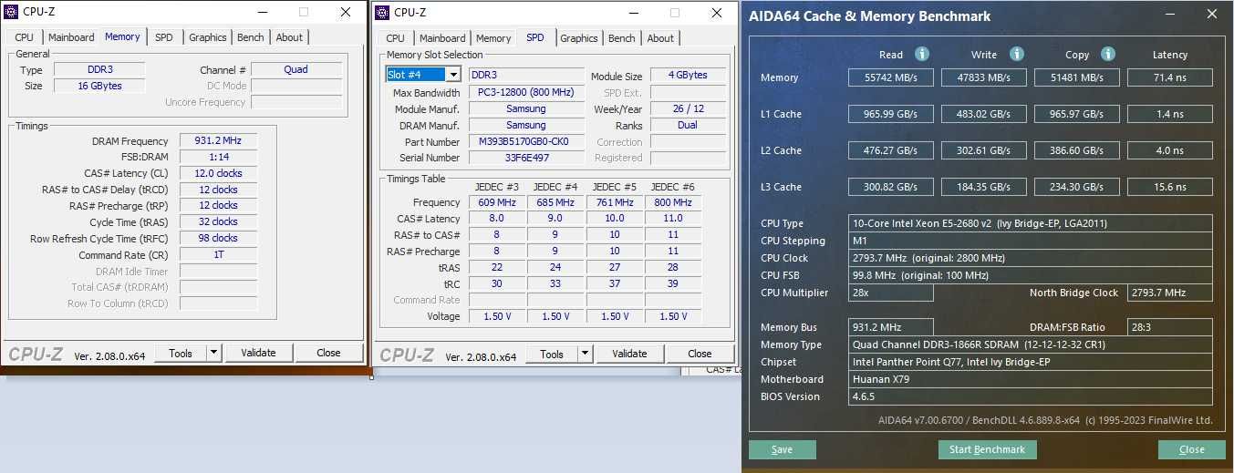 Комплект ОЗУ пам'ять 4pcs x 4GB = 16GB DDR3 RAM 1600Mhz PC3 12800R для