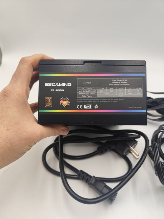 Zasilacz komputerowy ES Gaming 850W 80+ Bronze Active PFC