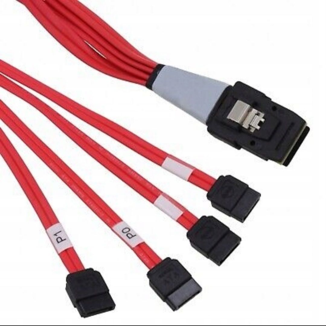 Kabel Interfejsu SAS Mini SAS SFF do Sata 12/Gbp/s 0.5m