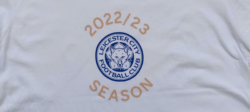 Футболка ФК Лестер Англія Leicester City Season 2022/23 біла з бавовни