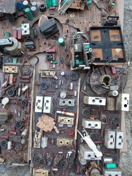 Stara elektronika płytki układy PRL DDR ZSRR