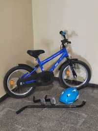 Rowerek dla dziecka w BDB stanie koło 16 cali + kółka + kijek + kask