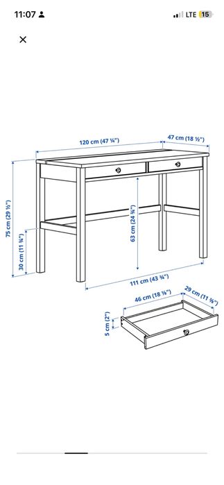 Biurko Hemnes Ikea Czarnybraz