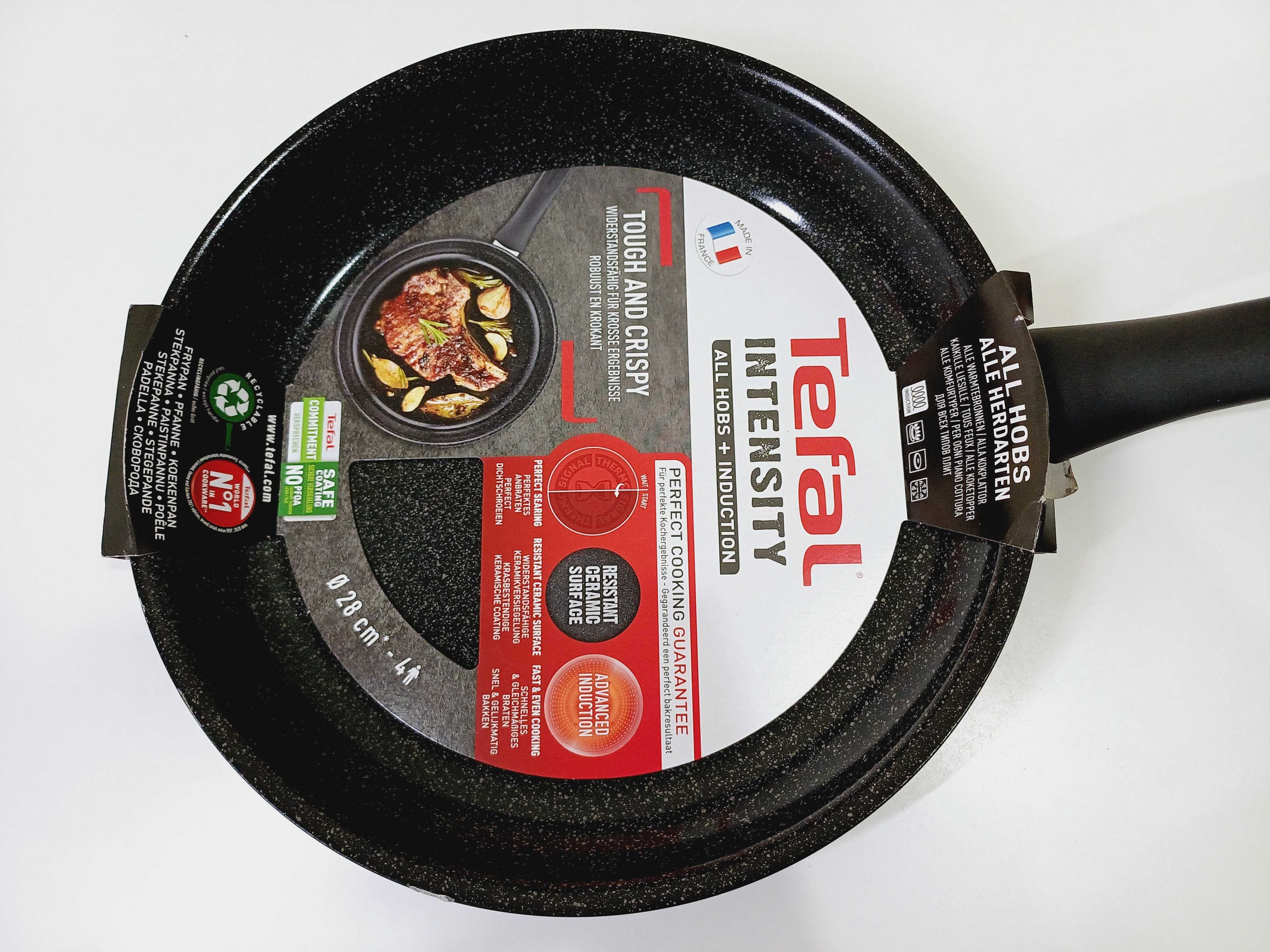 Patelnia Tradycyjna Tefal 28cm Non-Stick Ceramiczna Indukcja Intensity