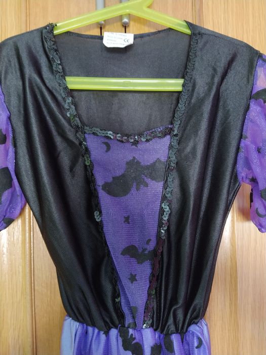 Vestido e chapéu de Bruxa para o Halloween ou Carnaval