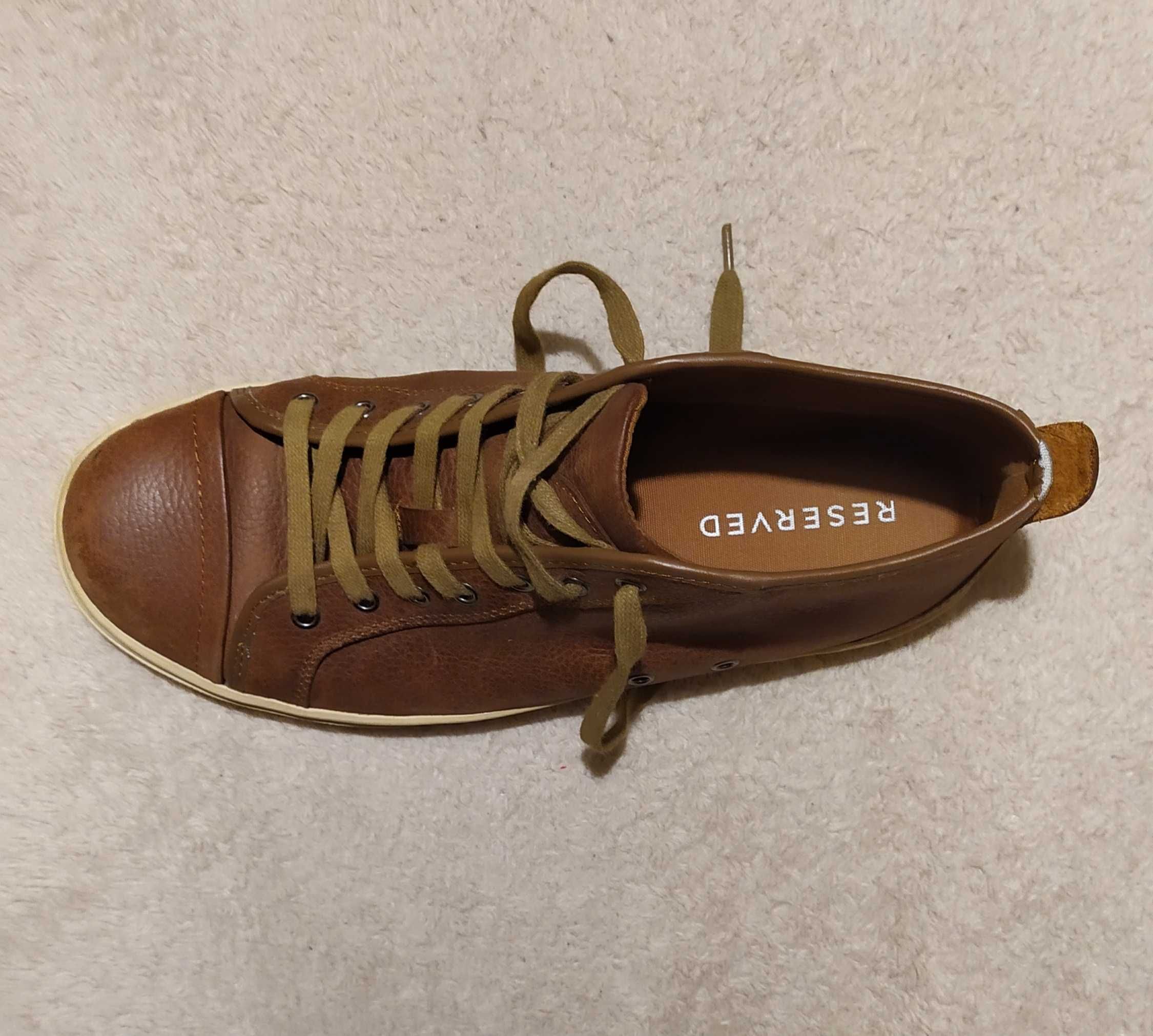Buty męskie skórzane - wysokie sneakersy