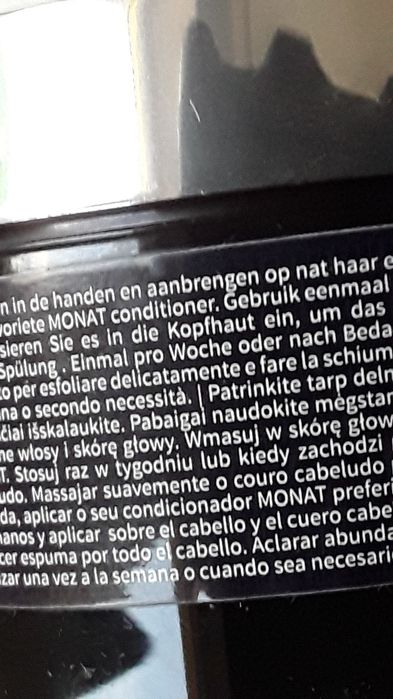 Maska oczyszczające do skory włosów, monat
