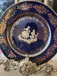 Talerz ozdobny porcelana Scenka 24 k Limoges