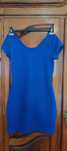 Vestido Azul Curto Costas Abertas