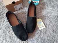 Toms classic Black canvas 42,5 półbuty męskie espadryle toms czarne