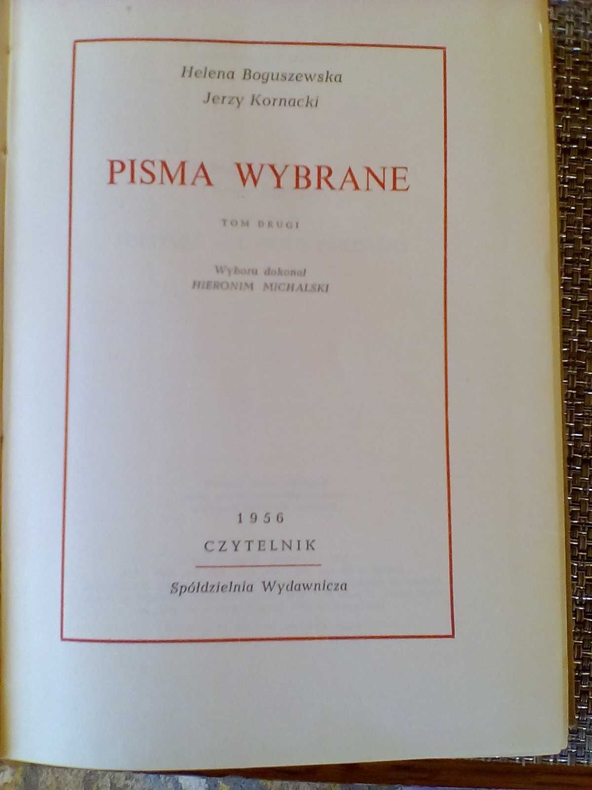 Pisma wybrane - Helena Boguszewska i Jerzy Kornacki - tom drugi