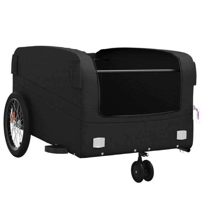 vidaXL Przyczepka rowerowa, czarna, 45 kg, żelazo