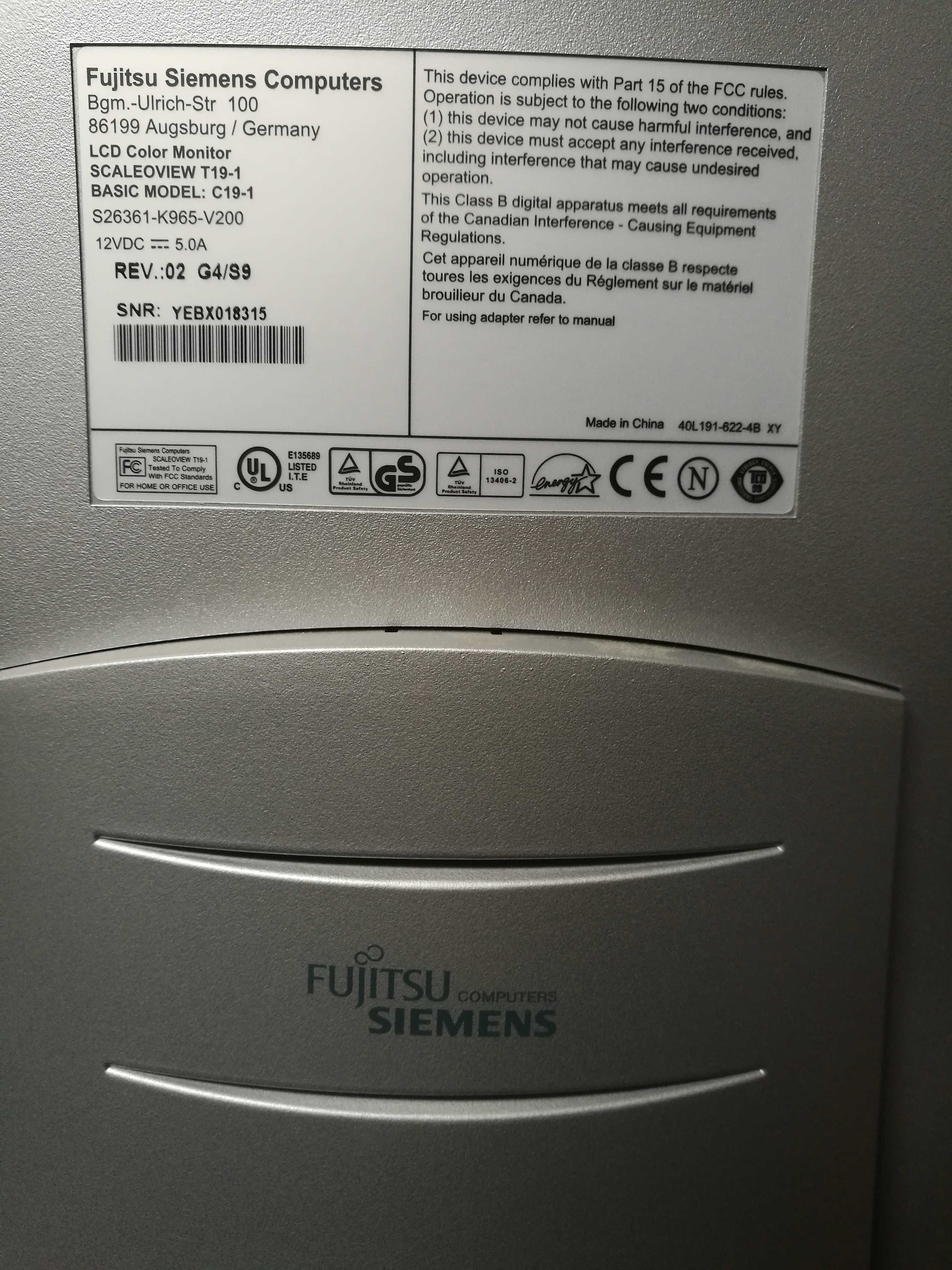 Oportunidade: Monitor Fujitsu-Siemens C19-1