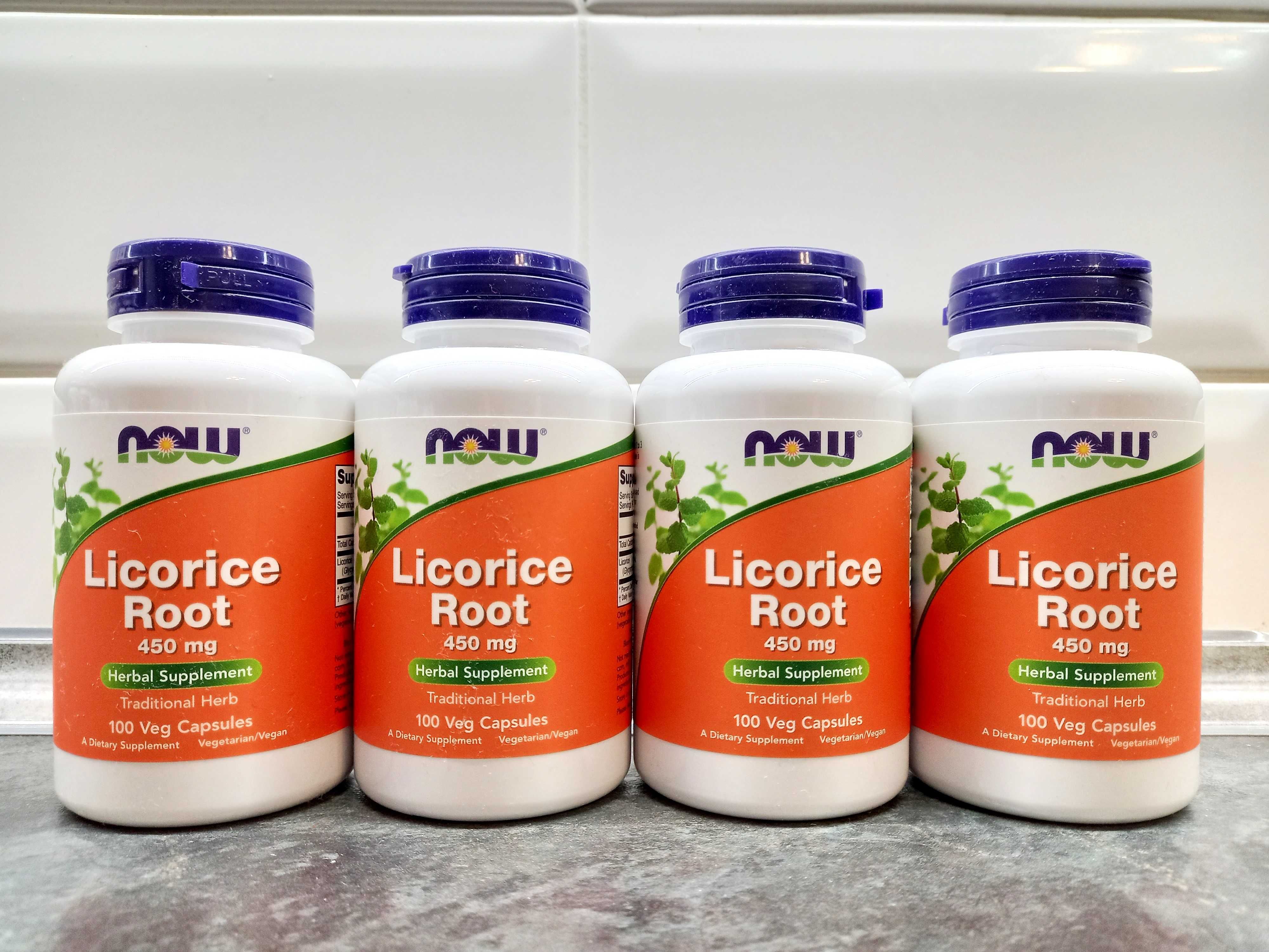 Now Foods, Licorice Root 450 мг (100 капс.), корень солодки, солодка