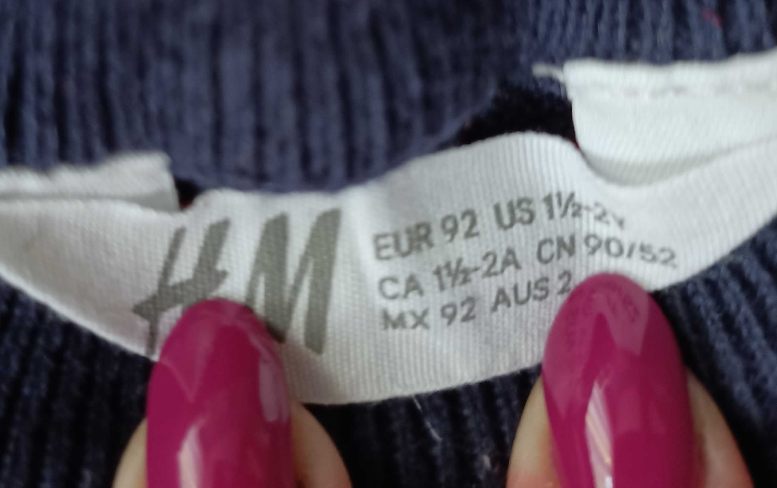 Sweterek chłopięcy czerwony czarny rozm 92 h&m