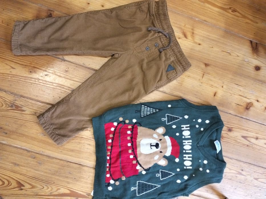 So Cute sweter dla chłopca i spodnie rozmiar 86