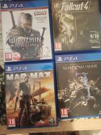 GRY NA PS4 Fallout4, Wiedźmin z mapą, Mad Max, Shadow of War