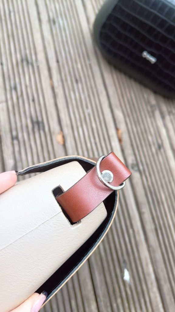 Zestaw obag shoulder sabbia perłowa klapa Koniakowa