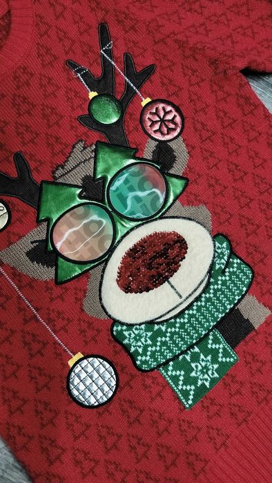 Дитячий новорічний светр F&F з оленем хлопцю дівчині