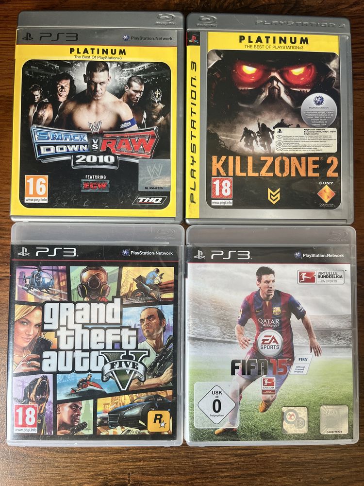 PS3 - Play Station 3 Slim 500gb, з 2 джойстиками та 4 іграми