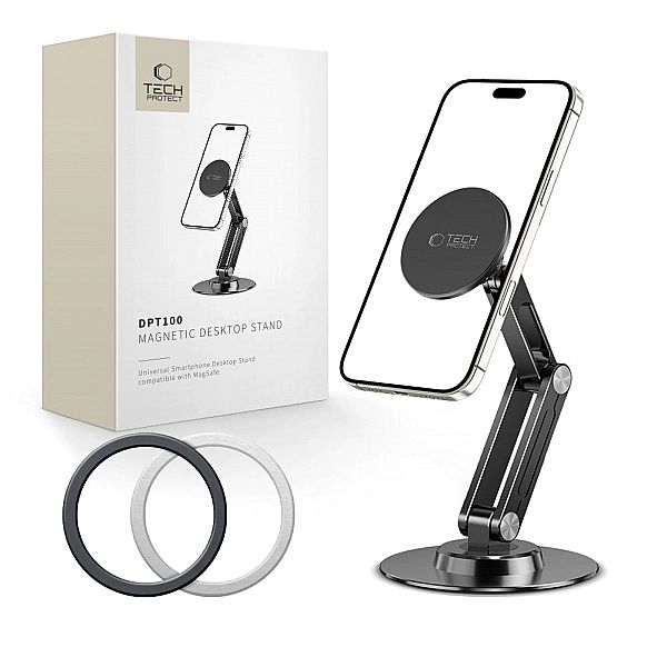 Tech-Protect Dpt100 Universal Magnetic Magsafe Phone Desktop Stand Bla