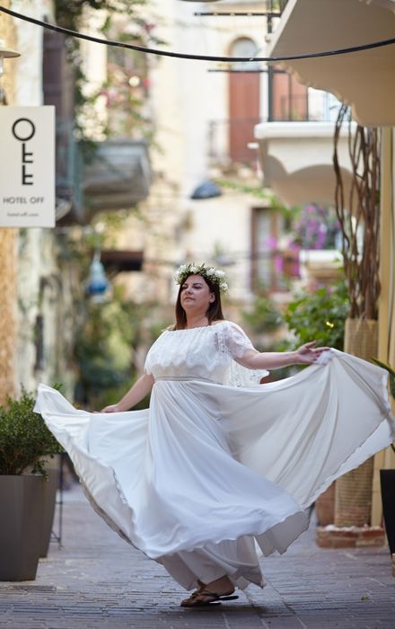 Suknia ślubna plus size Boho Rustykalna