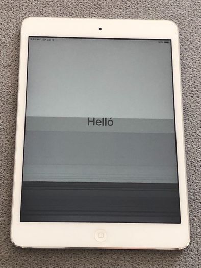 iPad mini 2 16 GB silver uszkodzona matryca