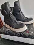 Czarne botki sneakersy Mizz Mozz naturalna skóra