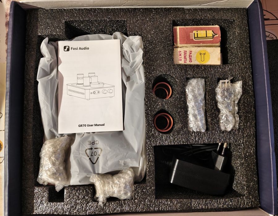Fosi Audio GR70 - ламповый усилитель для наушников + ПОДАРОК 6 ЛАМП