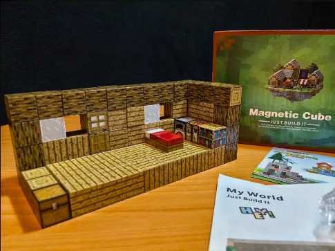 Магнітний конструктор Minecraft Майнкрафт магнітні кубики 80 блоків