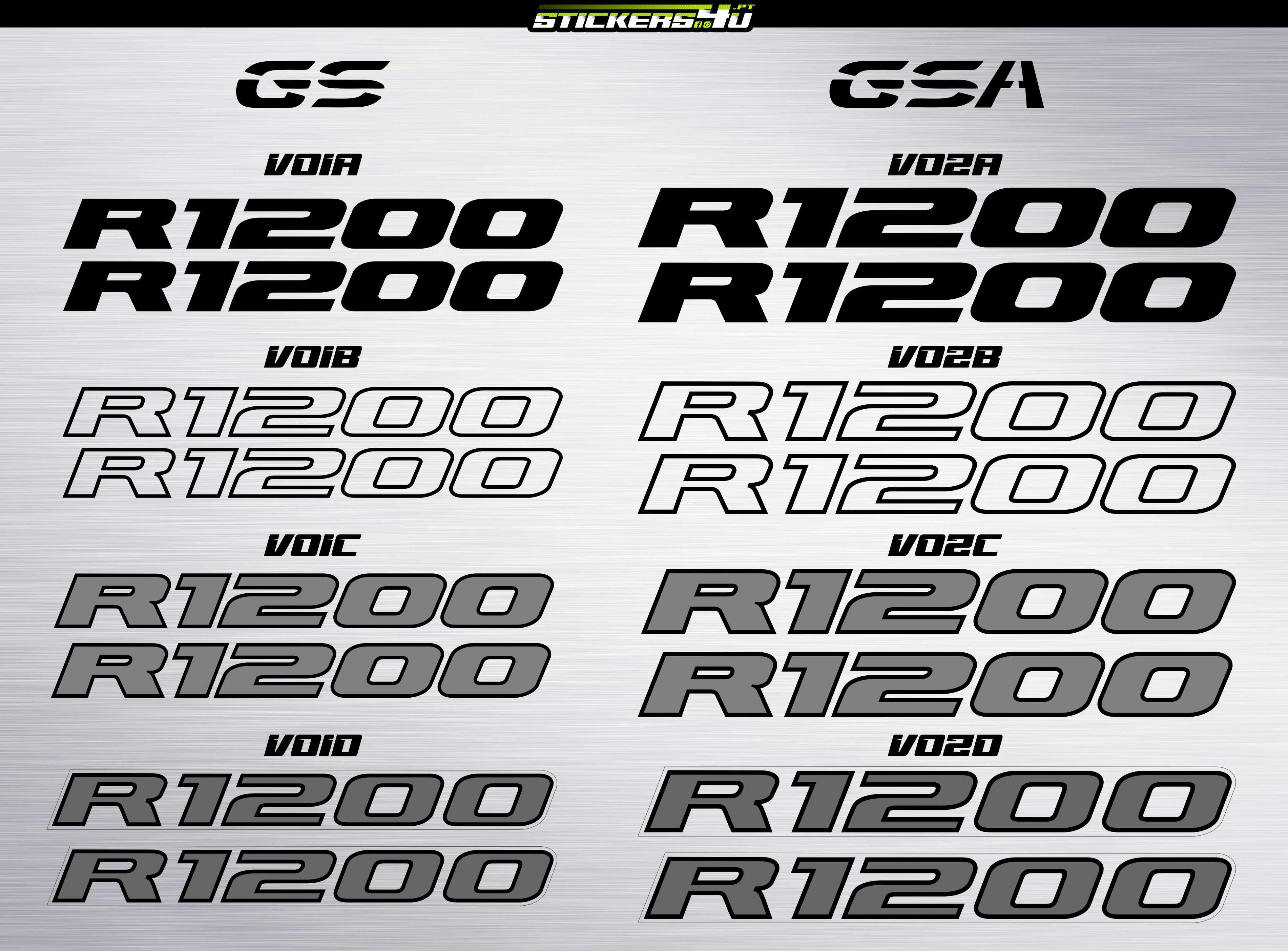 Kit autocolantes Lettering R1250 / R1200 / R1300 GS GSA