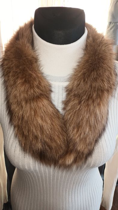 Obszycie do kaptura - jenot. Kołnierz. Naturalne futro jenot