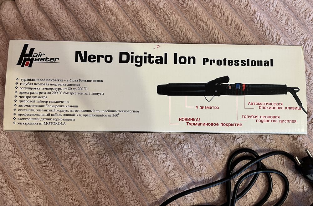 Професійна плойка Hair Master Nero Digital Lon 38mm