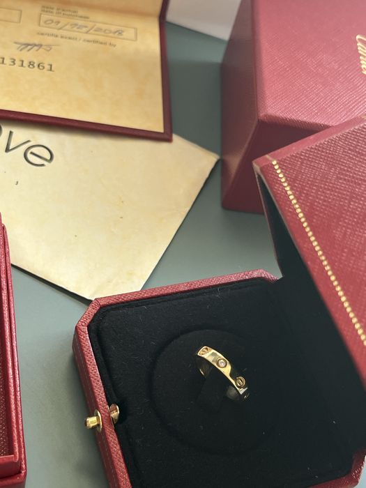 Cartier LOVE piercionek z diamentem r.51 (16) z dokumentami